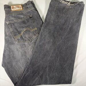 Drunknmunky Denim Baggy Gray Jeans Skater Grunge Y2K 34x34